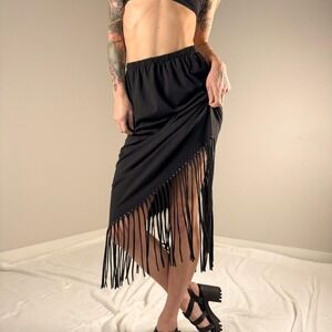 Pretty Things Vintage Fringe Maxi Skirt –‎ Made in USA | Size M